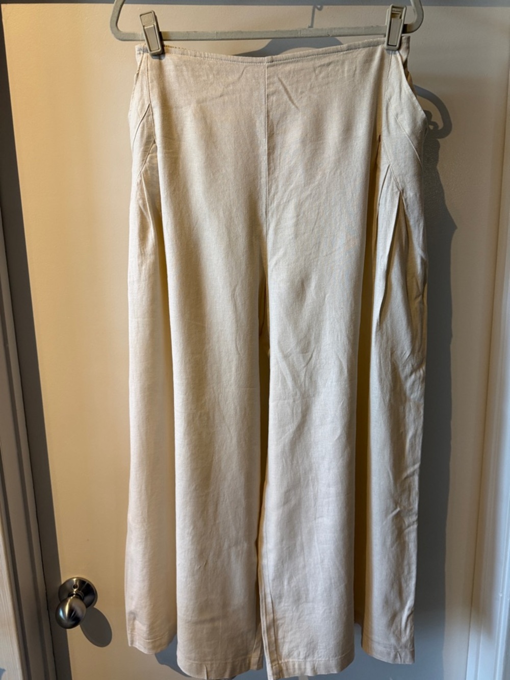Flint & Moss Wide Leg Linen Blend Pants